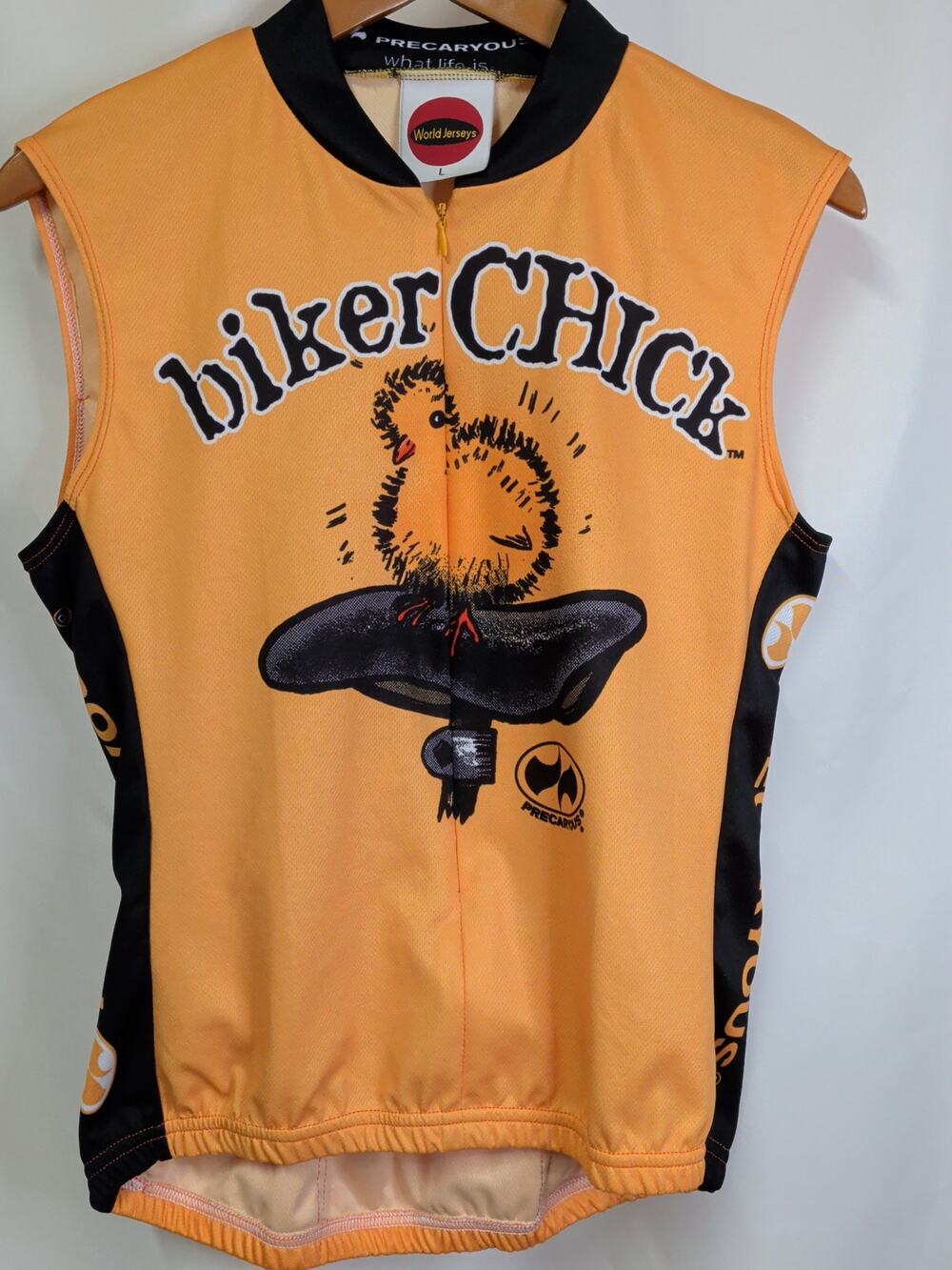 Sleeveless Women’s Bike Jersey - Size L - Biker Chick (chicken)